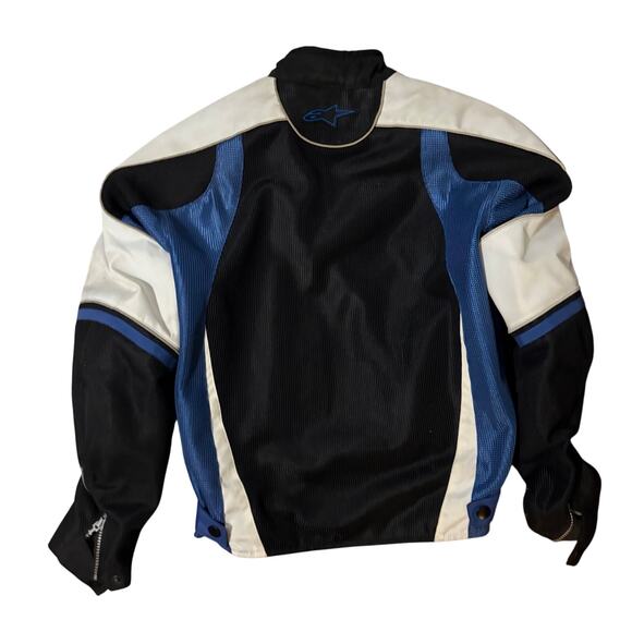 Alpinestars Men’s Textile Mesh Motorcycle Jacket Size Small S  Black/Blue Vented - Picture 2 of 8